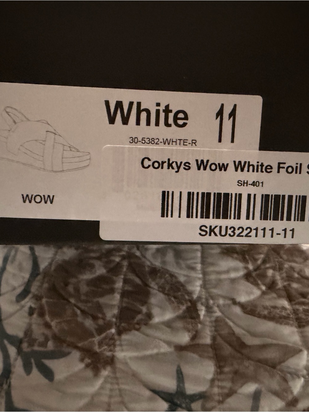Corkys WOW White Foil Platform Wedge Sandals Women’s Size 11 | NIB - Picture 4 of 7